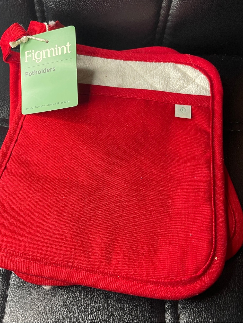Figmint Red Potholders-NWT